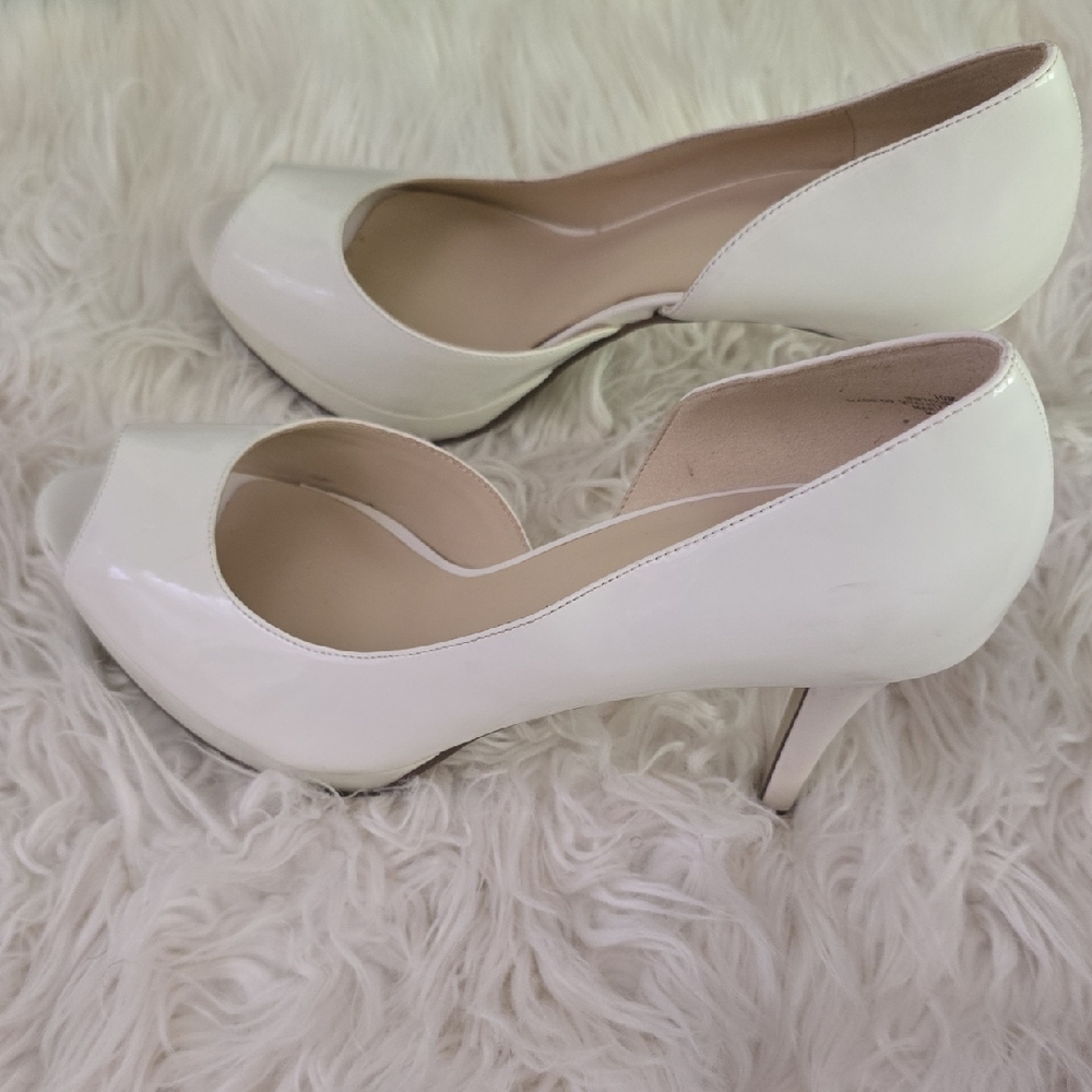 Nine West White Stiletto Heels Classic Pumps